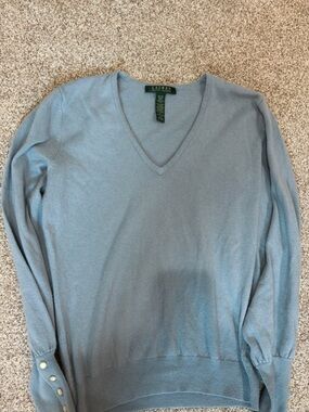 Women’s Lauren By Ralph Lauren Long Sleeve Top In Size Medium, Good Condition!